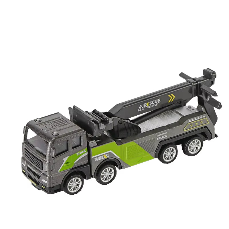 1/50 Diecast Engineering Vehicle Excavator Bulldozer Car Model Simulation Alloy Head Dumper Truck Crane Tanker Toys for Kids Boy