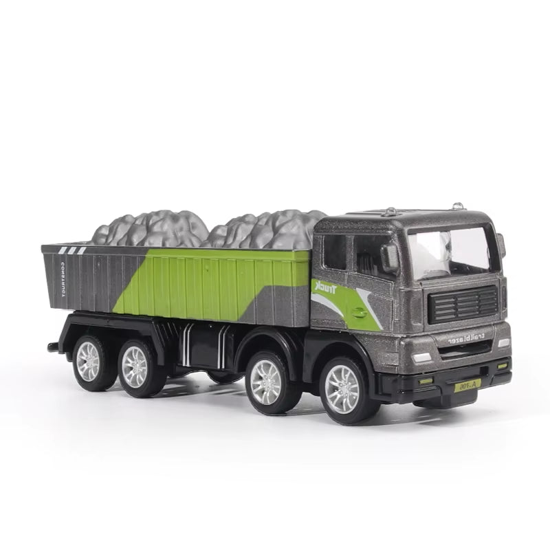 1/50 Diecast Engineering Vehicle Excavator Bulldozer Car Model Simulation Alloy Head Dumper Truck Crane Tanker Toys for Kids Boy